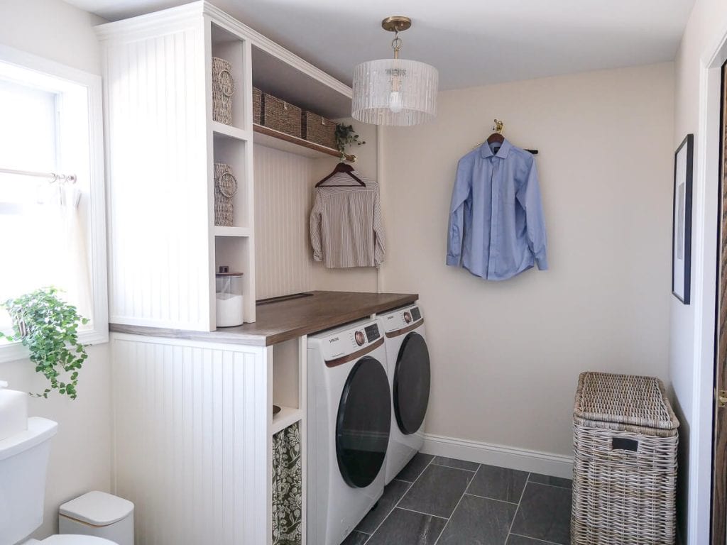 Laundry room cabinet after build.