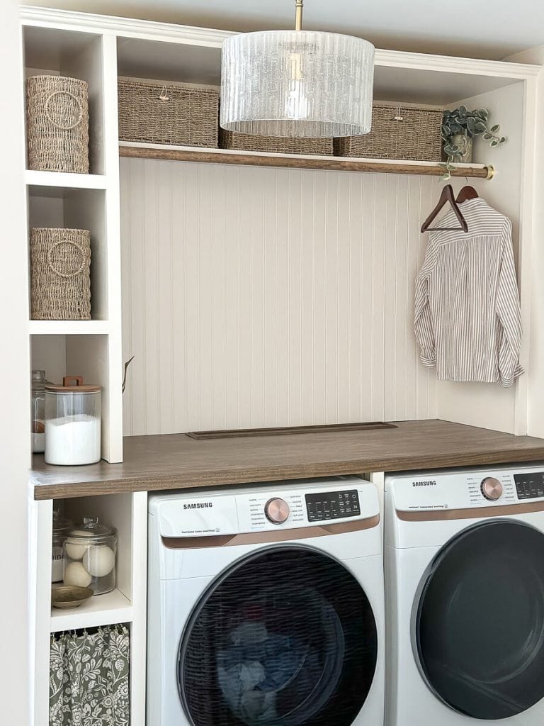 DIY laundry room cabinet.