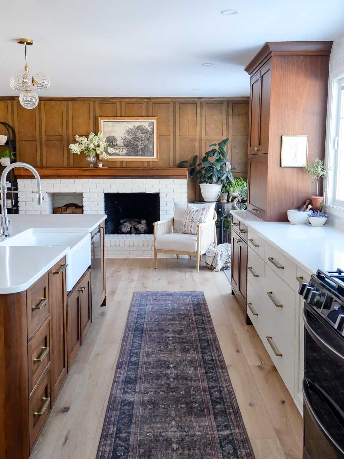 Spring decorating ideas in the kitchen with herbs.