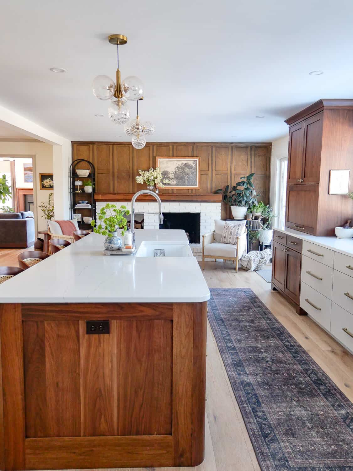 Washable kitchen runner for spring decorating ideas.